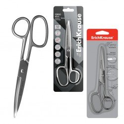 Forbici ErichKrause Ferro Full Metal 18 cm – Blister 1 pz – Lame 4D in Acciaio Inox