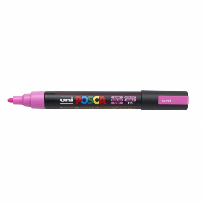 Pennarello Uni Posca - Rosa Fluo - Punta media