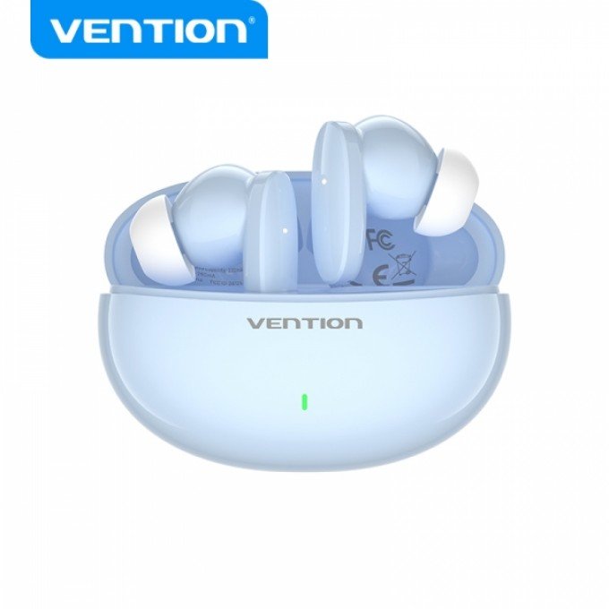 Vention Auriculare Bluetooth 5.3 con contenitore di ricarica - 7h Autonomia - Colore azzurro Vention Auriculare Bluetooth 5.3 con contenitore di ricarica - 7h Autonomia - Colore azzurro