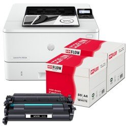 Stampante HP LaserJet Pro 4002dn + 1 Toner Compatibile W1490X + 2 Pacchi Carta 10 Risme – Stampante Laser Monocromatica A4 40 ppm Duplex Ethernet