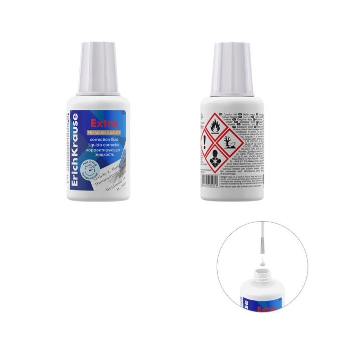 Fluido correttore ErichKrause Extra, con pennello, 20 g