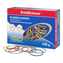 Elastici ErichKrause Doppia Misura 40 mm x 60 mm / 60 mm x 100 mm – Colori Assortiti – Scatola da 100 g