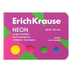 Segna pagina ErichKrause Neon, 18,75x50 mm, 100 fogli, 4 colori, cartone libro Segna pagina ErichKrause Neon, 18,75x50 mm, 100 fogli, 4 colori, cartone libro