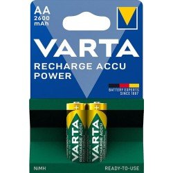 Batteria Ricaricabile Stilo AA - Nichel-Metallo Idruro (NiMH) - 1,2 V - 2 pz - 2600 mAh