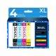 4 Cartucce HP 364XL N9J73AE Nero + Colore CON CHIP Compatibili