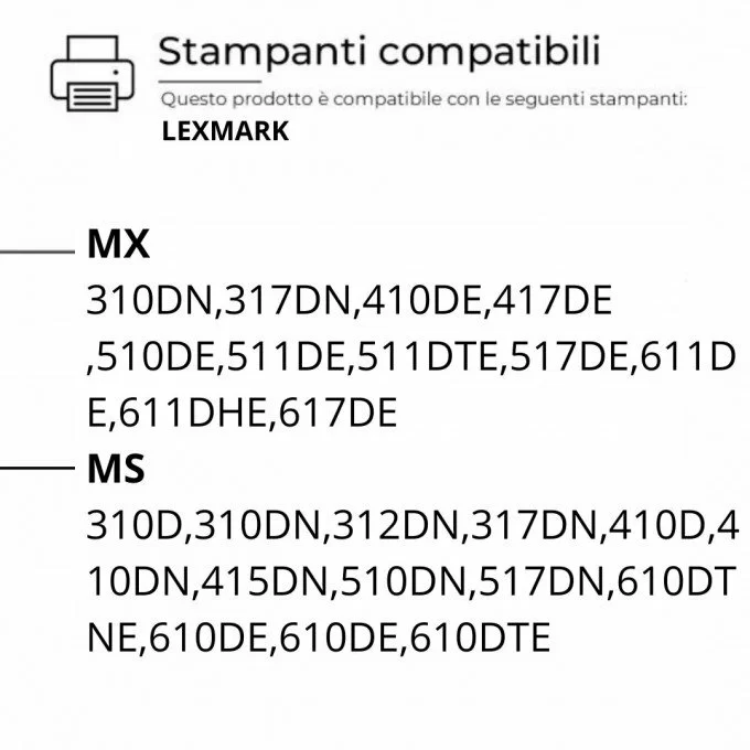 Tamburo Drum Lexmark DR-310-410-510 Nero Compatibile Tamburo Drum Lexmark DR-310-410-510 Nero Compatibile