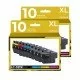 20 Cartucce Brother LC-3219 Nera + Colore Compatibili 