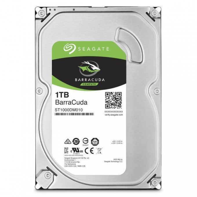 Disco rigido interno Seagate Barracuda 3,5" 1 TB SATA3 7200 RPM 64 MB 6 GB-S