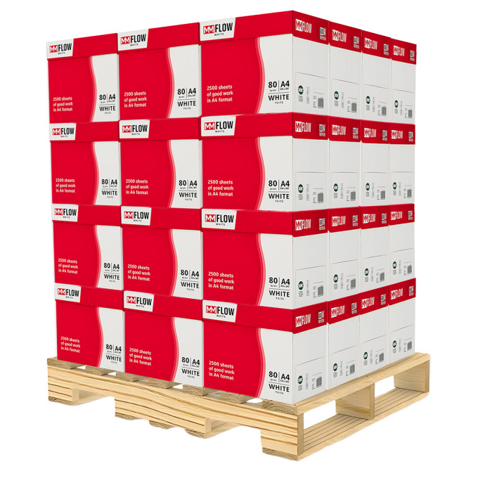 Carta A4 80 gr MM FLOW EXCELLENT - Bancale 240 Risme Per Stampante, Ufficio, Fotocopie, Multiuso - Bianca Carta A4 80 gr MM FLOW EXCELLENT - Bancale 240 Risme Per Stampante, Ufficio, Fotocopie, Multiuso - Bianca