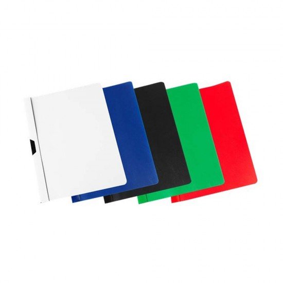 10 Cartelline Favorit con Clip Fermafogli, A4, Colore Nero
