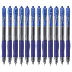 Pilot G 2 Penna Roller a Inchiostro Gel a Scatto Confezione da 12 Penne Colore Blu