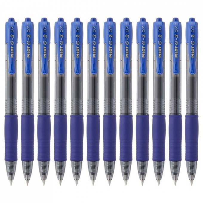 Pilot G 2 Penna Roller a Inchiostro Gel a Scatto Confezione da 12 Penne Colore Blu