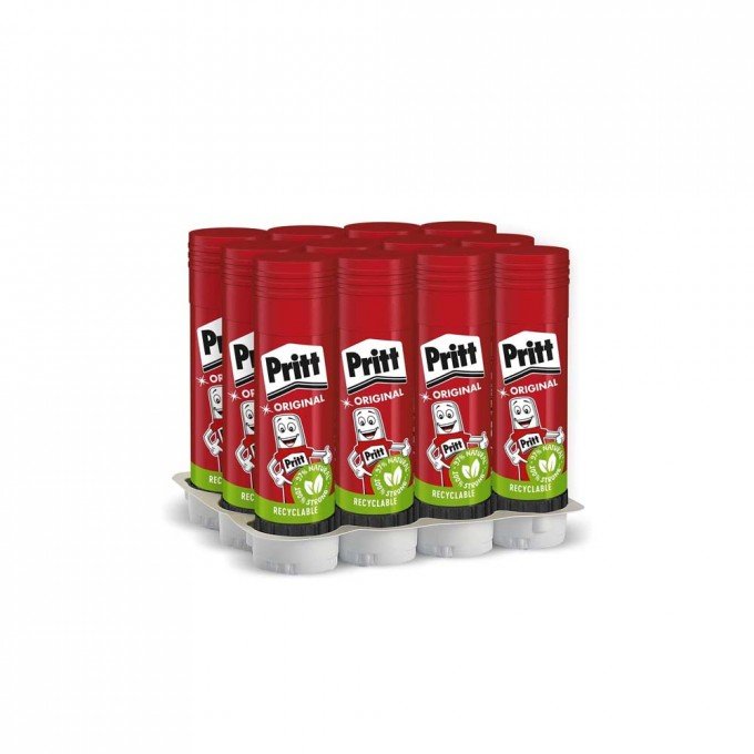 Pritt Colla Stick 22g con una tenuta forte per uso scuola e ufficio Pack da 12