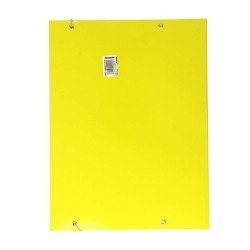 Esselte C46 Cartella a 3 lembi Realizzata in Cartoncino da 550 gr con Elastico Colore Giallo Confezione da 5