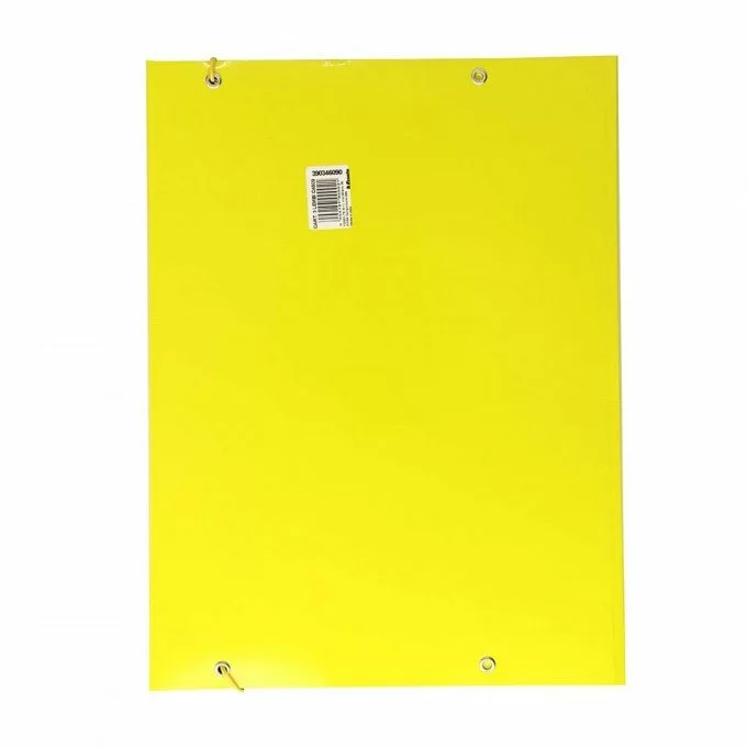 Esselte C46 Cartella a 3 lembi Realizzata in Cartoncino da 550 gr con Elastico Colore Giallo Confezione da 5