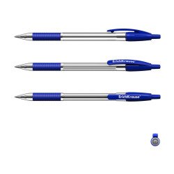 1 Penna a sfera a scatto ErichKrause R-301 Matic&Grip Classic 1.0, colore inchiostro: blu