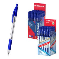 Penna a sfera a scatto ErichKrause R-301 Matic&Grip Classic 1.0, colore inchiostro: blu (confezione da 50 pezzi)