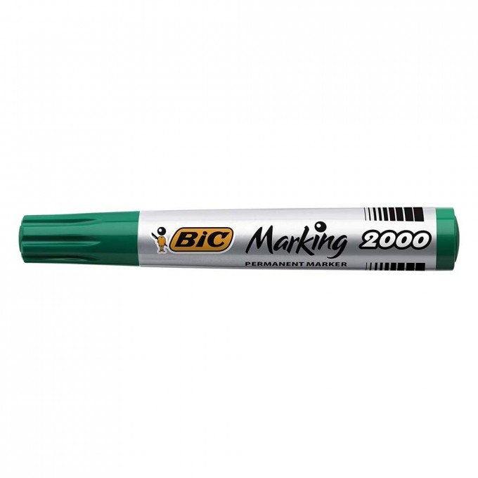 BIC Marking 2000 Pennarelli Indelebili Colore Verde Punta Tonda (1.7 mm) Confezione da 12 Marcatori