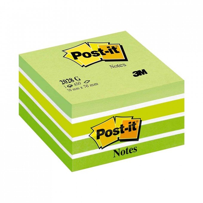 Post it Super Sticky Cubo da 450 Foglietti Adesivi 76 mm x 76 mm Multicolore Verde Ultra Giallo Neon Blu Ultra Viola Neon Blu