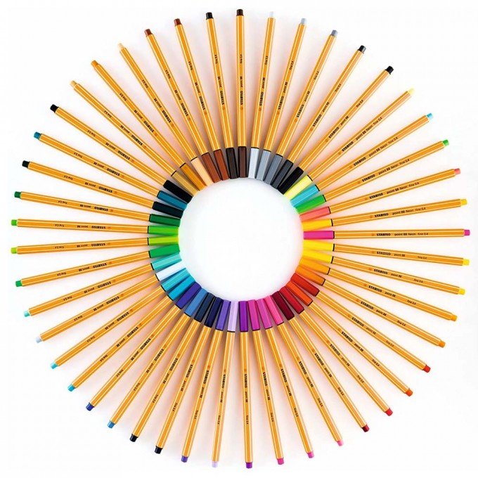 Stabilo Fineliner point 88 Astuccio con 10 penne tratto da 0,4 mm Colori Assortiti