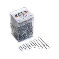 Fermagli Assortiti Zincati Leone Dell'Era 125 gr. (ca. 215 pz.) Misure N. 1 2 3 4 5 6 Scatola trasparente Made in Italy
