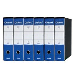 Esselte Oxford Registratore Archivio Dorso 8 cm G-85 Colore Blu Confezione da 6