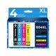 4 Cartucce Epson T604XL C13T10H14010 Nero + Colore Compatibili 