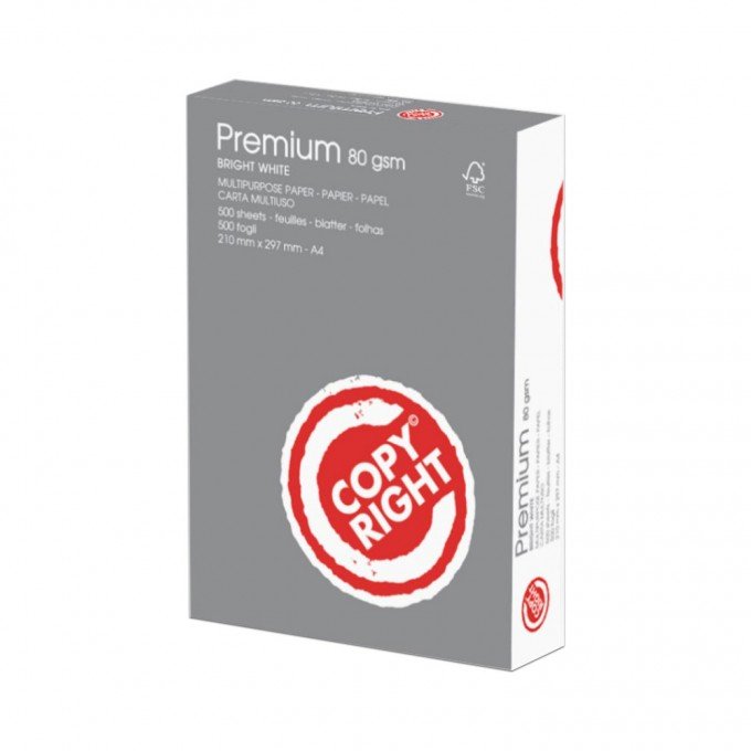 Carta A4 80 gr Copy Right Premium - 30 risme