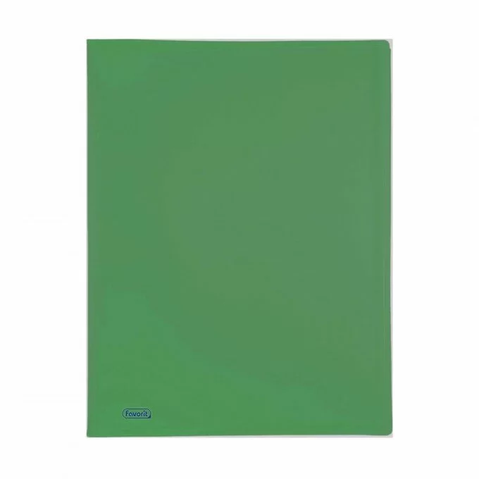 Portalistino Favorit Formato A4 40 Buste Trasparenti Finitura in Buccia d'Arancia Colore Verde