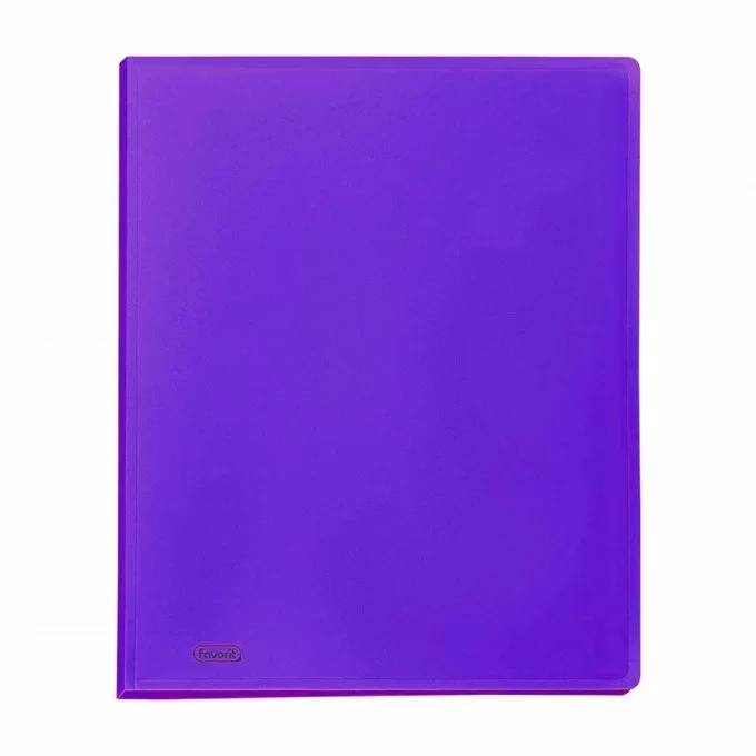 Portalistino Favorit Formato A4 40 Buste Trasparenti Finitura in Buccia d'Arancia Colore Viola