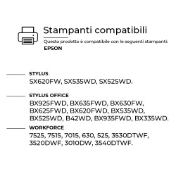 8 Cartucce Epson T1305 C13T13054510 Nero e Colori Compatibili