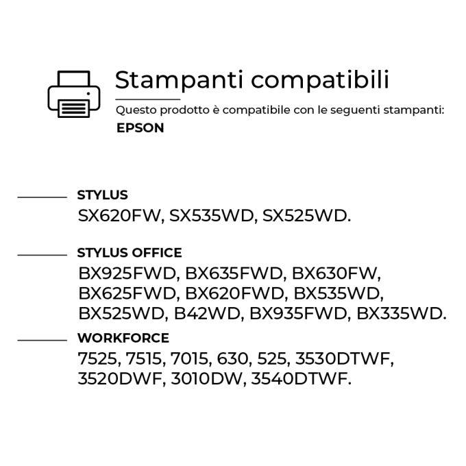 8 Cartucce Epson T1305 C13T13054510 Nero e Colori Compatibili 8 Cartucce Epson T1305 C13T13054510 Nero e Colori Compatibili