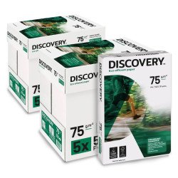 Carta A4 75 gr Discovery Navigator - 10 Risme Per Stampante, Ufficio, Fotocopie, Multiuso - Bianca
