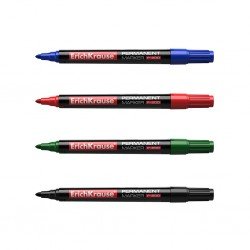 Confezione da 4 pennarelli permanenti P-200 - Punta a proiettile - Resistente ai danni e all'abrasione - Larghezza di scrittura da 0,8 a 2,2 mm - Nero blu verde rosso Confezione da 4 pennarelli permanenti P-200 - Punta a proiettile - Resistente ai danni e all'abrasione - Larghezza di scrittura da 0,8 a 2,2 mm - Nero blu verde rosso