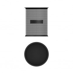 Portapenne rotondo classico Erichkrause Compass - Base rotonda in acciaio inossidabile - Design moderno ed elegante - Colore nero