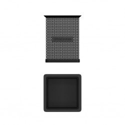 Portapenne quadrato classico Erichkrause Compass - Comoda organizzazione sulla scrivania - Materiale leggero traforato - Colore nero