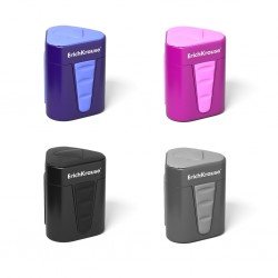 Temperamatite Erichkrause in plastica 3-Touch con Contenitore e Coperchio - Bordi in Gomma Antiscivolo - Colori Assortiti Temperamatite Erichkrause in plastica 3-Touch con Contenitore e Coperchio - Bordi in Gomma Antiscivolo - Colori Assortiti