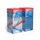 50 Penne a sfera Erichkrause R-301 Classic Stick 1.0 - Corpo esagonale trasparente - Punta da 1,0 mm - Inchiostro ad asciugatura rapida - Colore Blu