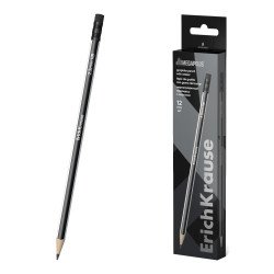 Matita di grafite ErichKrause MEGAPOLIS, triangolare, con gomma HB (in confezione da 12 pz.) Matita di grafite ErichKrause MEGAPOLIS, triangolare, con gomma HB (in confezione da 12 pz.)