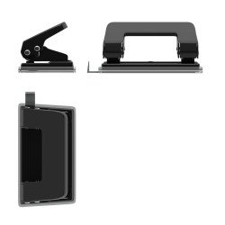 Perforatrice ErichKrause Quadro Classic, fino a 10 fogli, nera Perforatrice ErichKrause Quadro Classic, fino a 10 fogli, nera