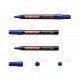12 Pennarelli permanenti Erichkrause P-200 - Punta a forma di proiettile - Resistente all'acqua e ai raggi UV - Colore blu
