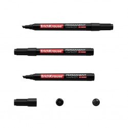 12 Pennarelli permanente P-300 - Punta smussata - per scrivere su più superfici - Colore nero 12 Pennarelli permanente P-300 - Punta smussata - per scrivere su più superfici - Colore nero