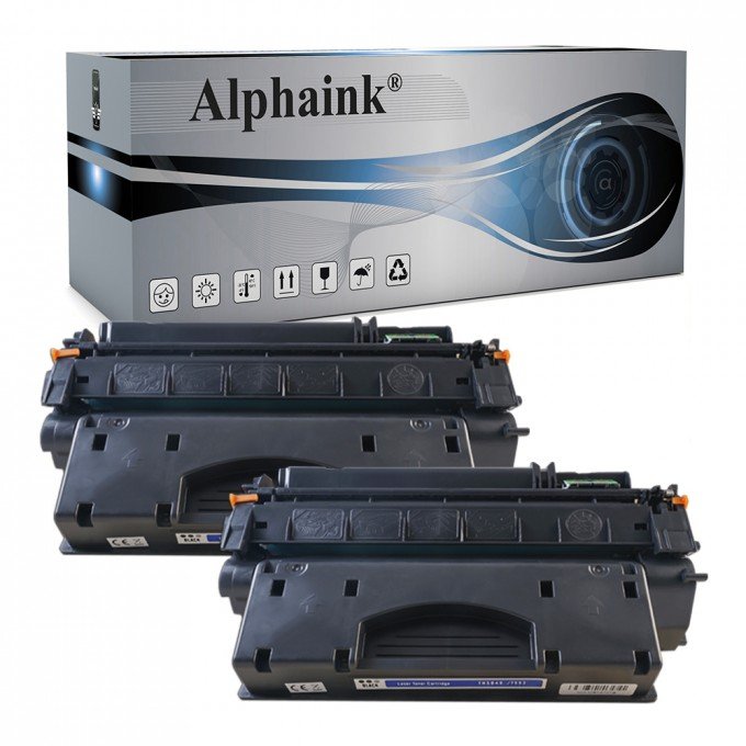 2 Toner HP Q7553X-Q5949X 49X 53X Nero Compatibili