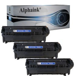 3 Toner Canon Q2612A 703 FX10 Nero Compatibili