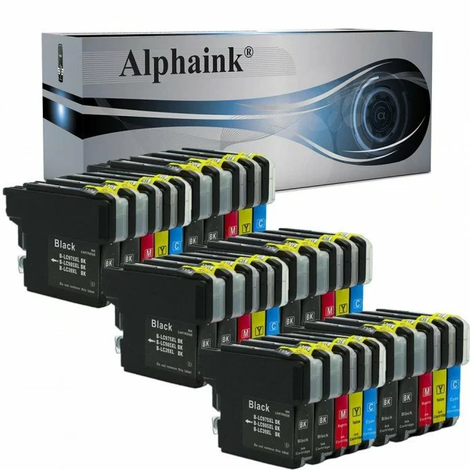 30 Cartucce Brother LC-985 Nero + Colore - Compatibili 30 Cartucce Brother LC-985 Nero + Colore - Compatibili
