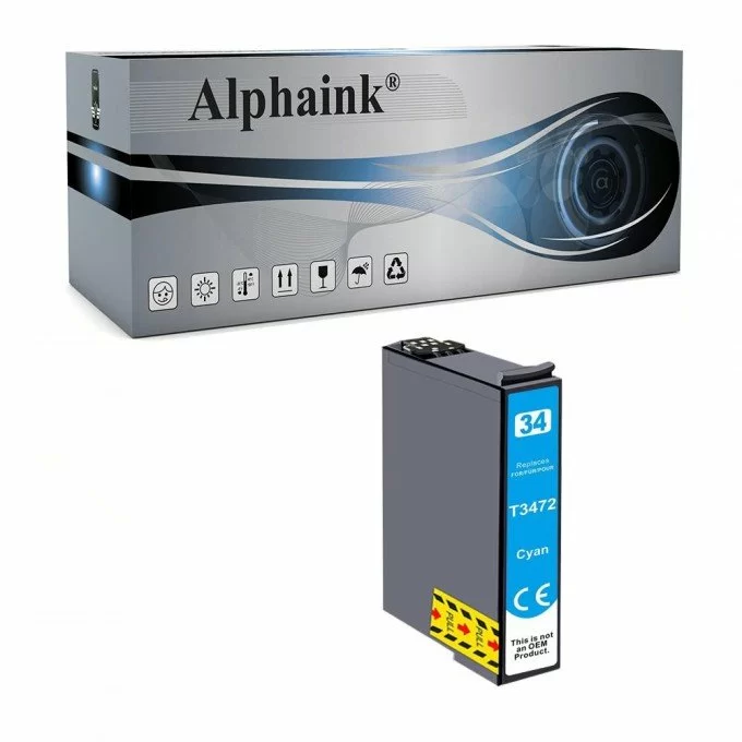 Cartuccia Epson T3472 C13T34724010 Ciano Compatibile