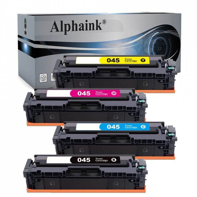  4 Toner Canon CRG-045H Nero e Colore Compatibile