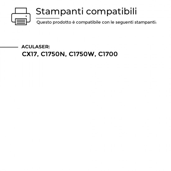 Toner Epson C1700-M S050612 magenta Compatibile