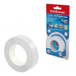 Nastro biadesivo ErichKrause, bianco, 1mmx15mmx2m (blister 1 pz.) Nastro biadesivo ErichKrause, bianco, 1mmx15mmx2m (blister 1 pz.)