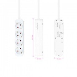 Multipresa 4 uscite Nanocable Regleta 4 Tomas - 1,4 m - Colore Bianco Multipresa 4 uscite Nanocable Regleta 4 Tomas - 1,4 m - Colore Bianco